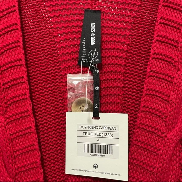 Agnes & Dora boyfriend cardigan Size M 1388 - Picture 10 of 10